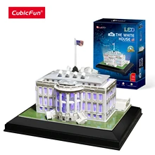 

CubicFun 3D Puzzles LED White House Architecture Model Kits Home Decoration Gifts The U.S. Building Night Mode for Adults Kids