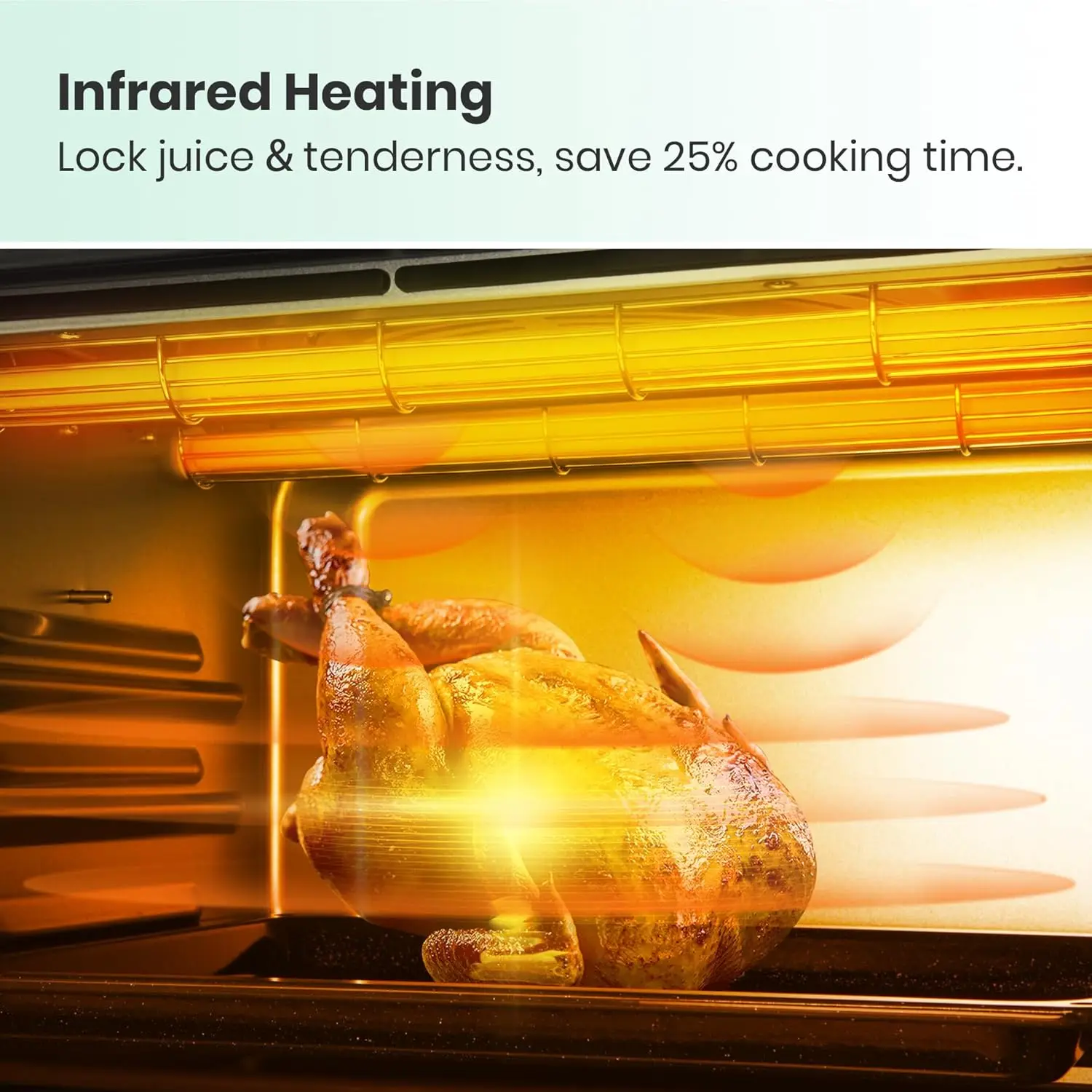 Heating Air Fryer Toaster Oven, Extra Large Countertop Convection Oven 10-in-1 Combo, 6-Slice Toast 4