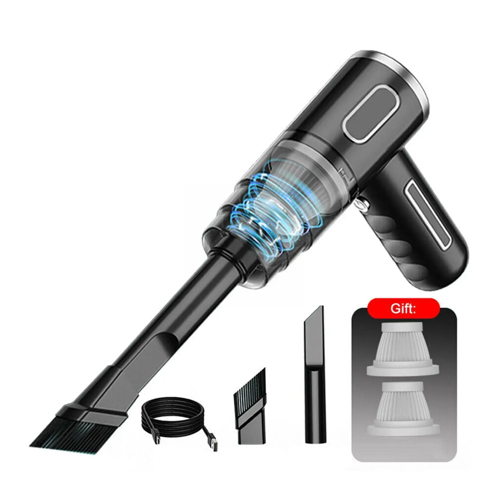 

5000PA 120W Cordless Mini Portable Car Vacuum Cleaner USB Rechargable Powerful Wireless Handheld Automotive Vacuum Cleaner