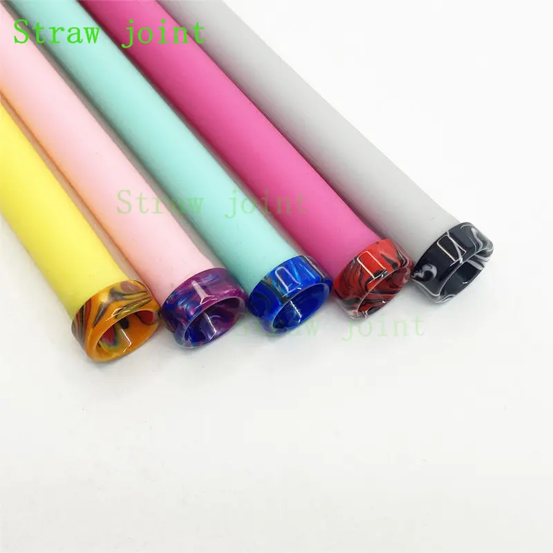 10PCS 810 Random Color Resin Straw Joint