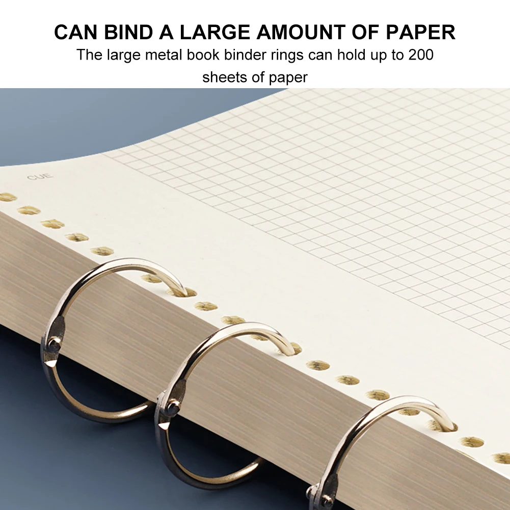 Loose Leaf Binder Rings NoteBook Metal 15/30pcs 16-80mm DIY Albums School Keychain Opening Binding Hoops Office Binding Supplies metal ring binder metal binder ring loose leaf binding coil plastic binding rings notebook accessories