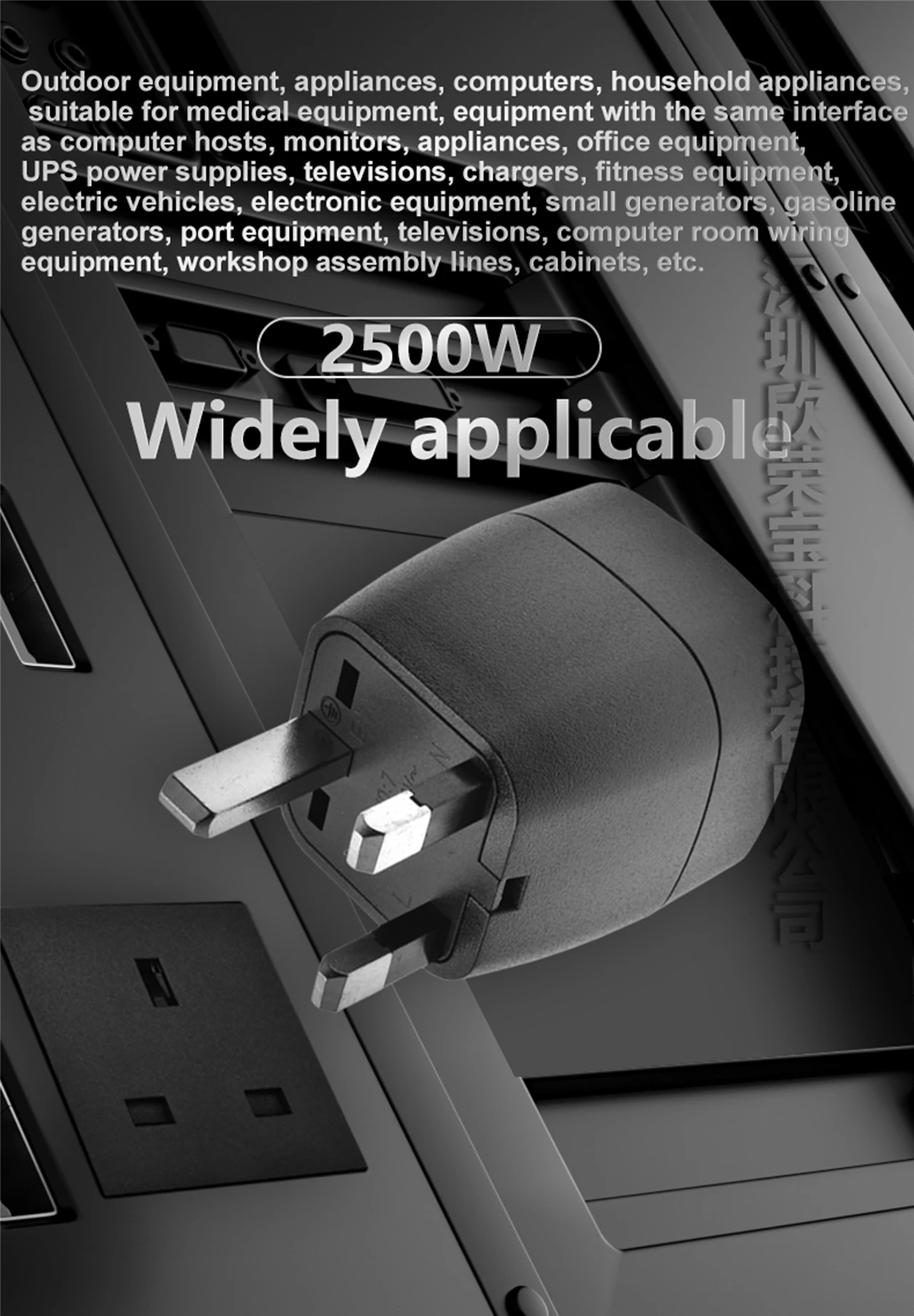 Universal EU to UK 3-Pin Plug Adapter Converter - Durable Travel Power Adapter