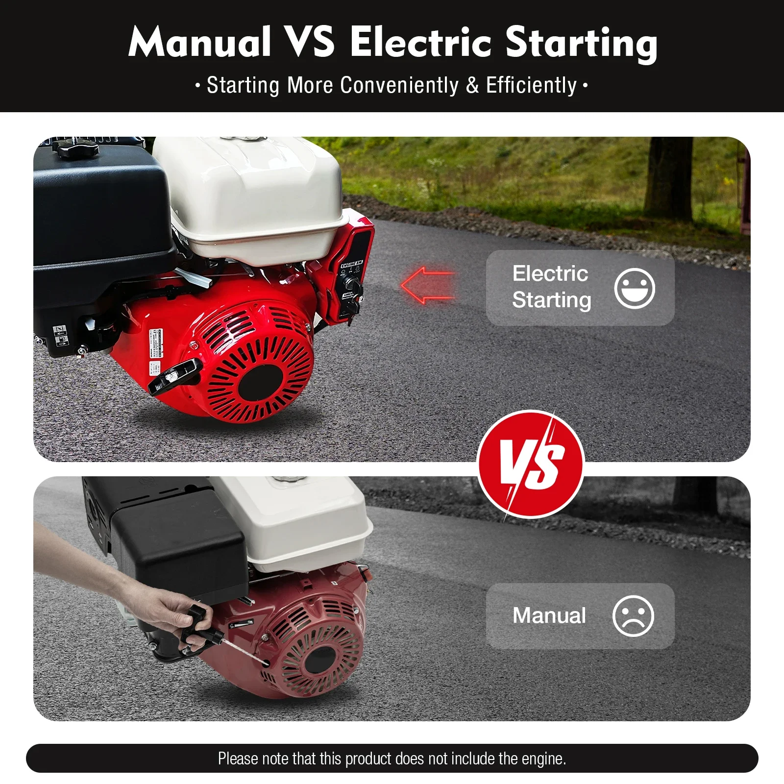 Elektro-Starter-Kit, kompatibel mit Honda GX 390 11 PS, 13 PS, Elektro-Starter-Motor-Zündungssatz für Unterlegscheiben, Rasenausrüstung, Generator – Detail 8