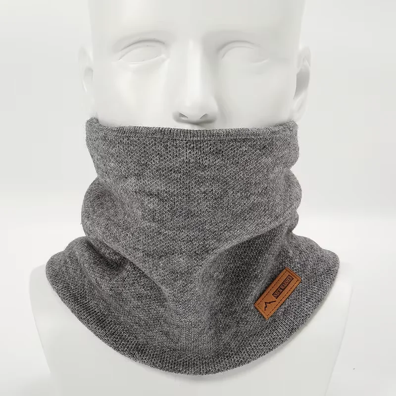Fashion Soft Knitted Neck Warmer Sport Scarf Women Men Face Cover Winter Skating Running Warm Scarves Thick Cold-proof Collar
