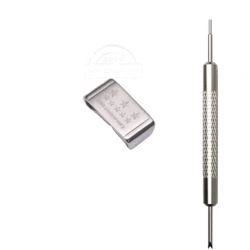 Stainless Steel Watch Band Keeper Loop Accessory - 24 (Silver Eight S L)