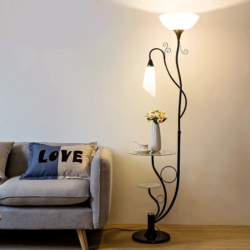 

Современная Напольная Лампа в скандинавском стиле, 2 светильника, настольное освещение, лампа для гостиной, спальни, креативное прикроватное домашнее освещение