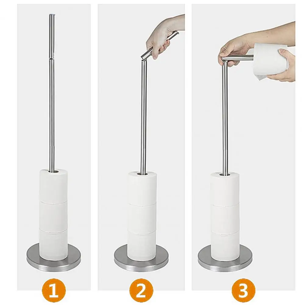 Toilet Paper Holder Stand Free Standing Roll Paper Storage Rack Bathroom Floor Tissue Rolls Dispenser Holder toilet paper holder toilet roll holder