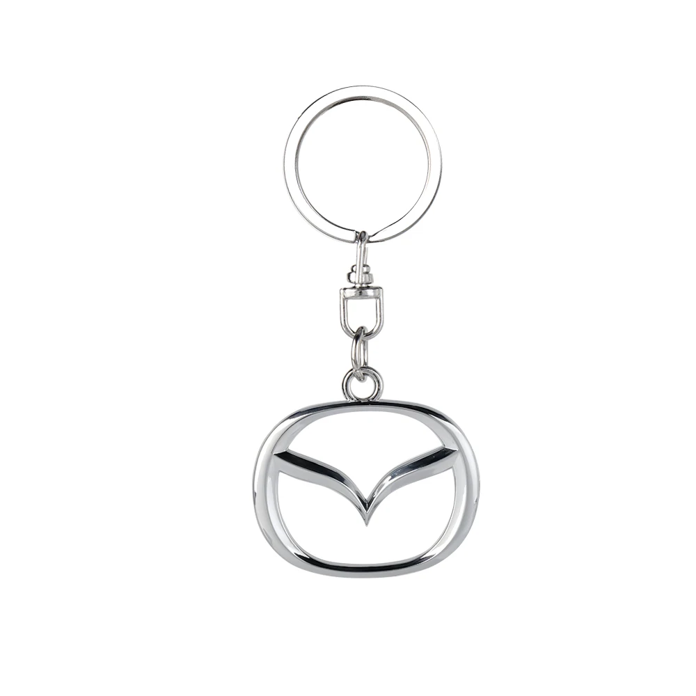3D Metal and Leather Car Emblem Keychain Pendant Accessory