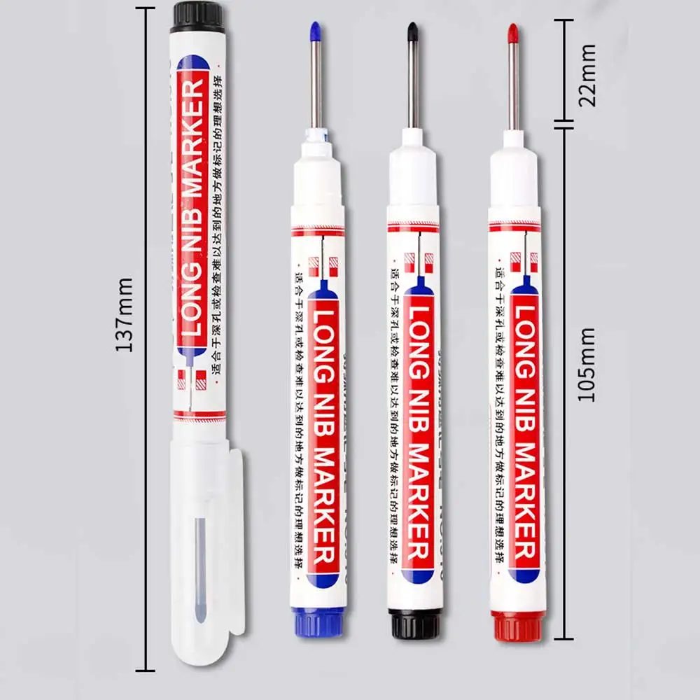 10개입 20mm 롱팁 유성 마커, 방수 및 변색 방지, 목재, 금속, 직물 및 그래피티 아트용 굵은 빠른 건조 잉크