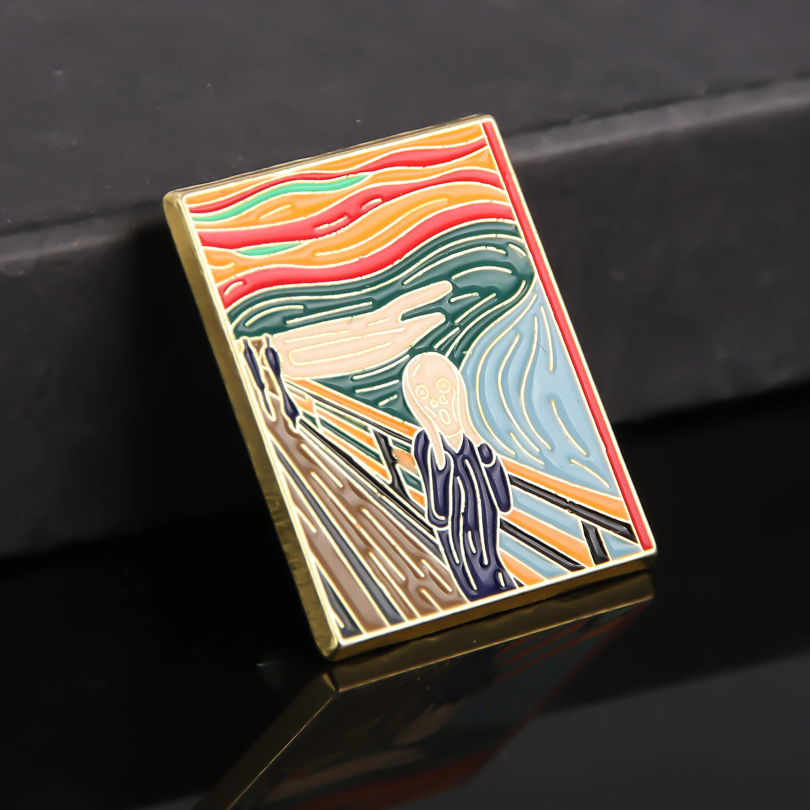 GLUDEAR Lippenstifthülle Mit Van Gogh Kunst-Motiv – Schlüsselanhänger Für Lippenpflege Unterwegs