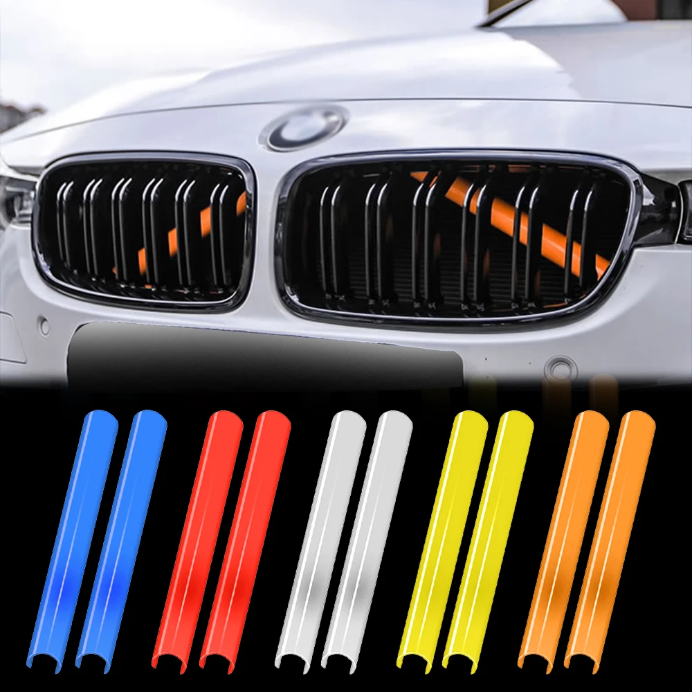 Car sticker Front Grille Trim Strip For BMW F30 F31 F32 F33 F34 F36 F20 F21 F22 F23 G29 1 2 3 4 Car decorative stickers