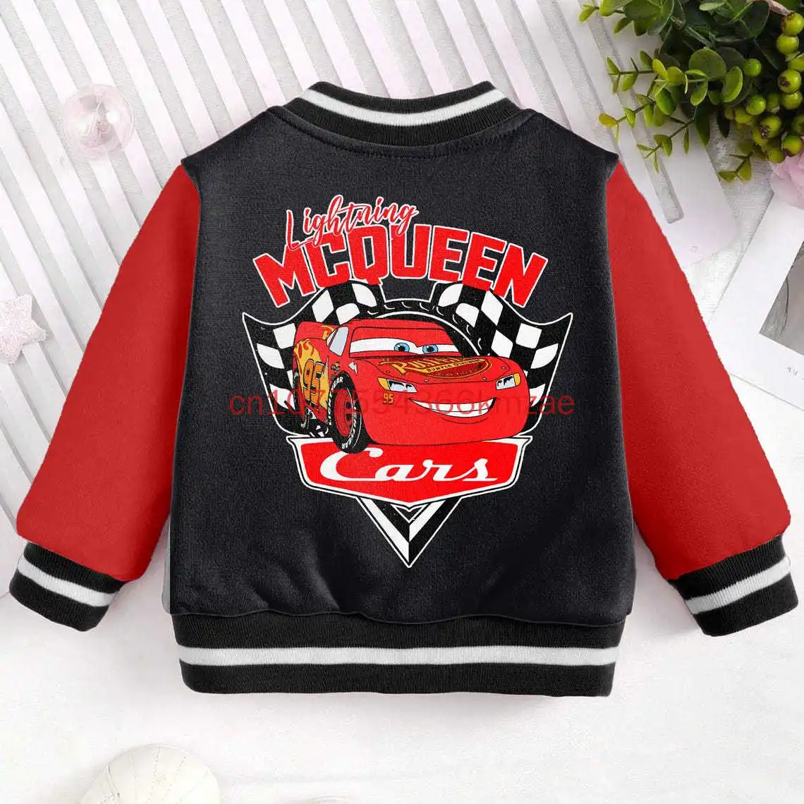 New Name Lightning McQueen Car Kids and Youth Baseball JacketAutumn Baseball Uniform Academy Cardigan Jacket Kids Clothes