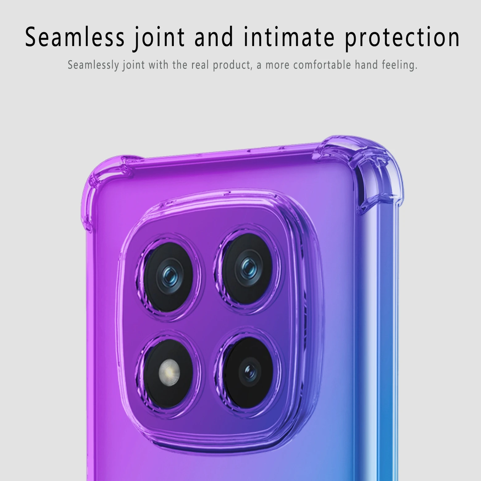 Phone Case Four-corners Shockproof Gradient TPU Case for Xiaomi Redmi Note 14 Pro 5G 14 Pro+ Plus Protective Cover