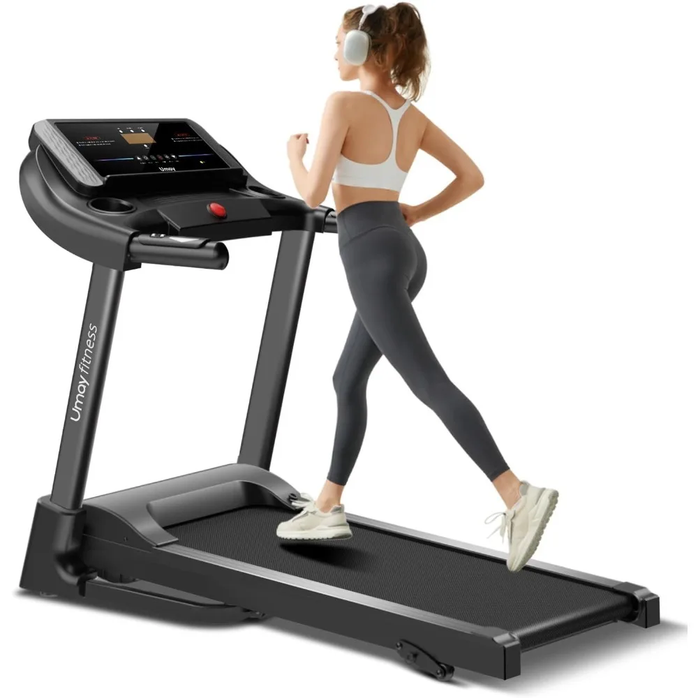 Fitness Home Auto-Folding Incline Treadmill with Pulse Sensors, 3.0 HP Quiet Brushless, 8.7 MPH, 300 lbs Capacity 1