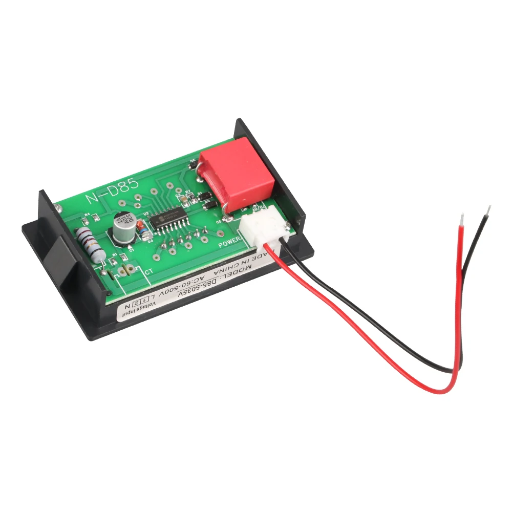 AC 220V LCD 디지털 전압 미터 볼트 악기 도구 2 전선 전압계 패널 표시기 라이트 램프 게이지 AC 60-500V