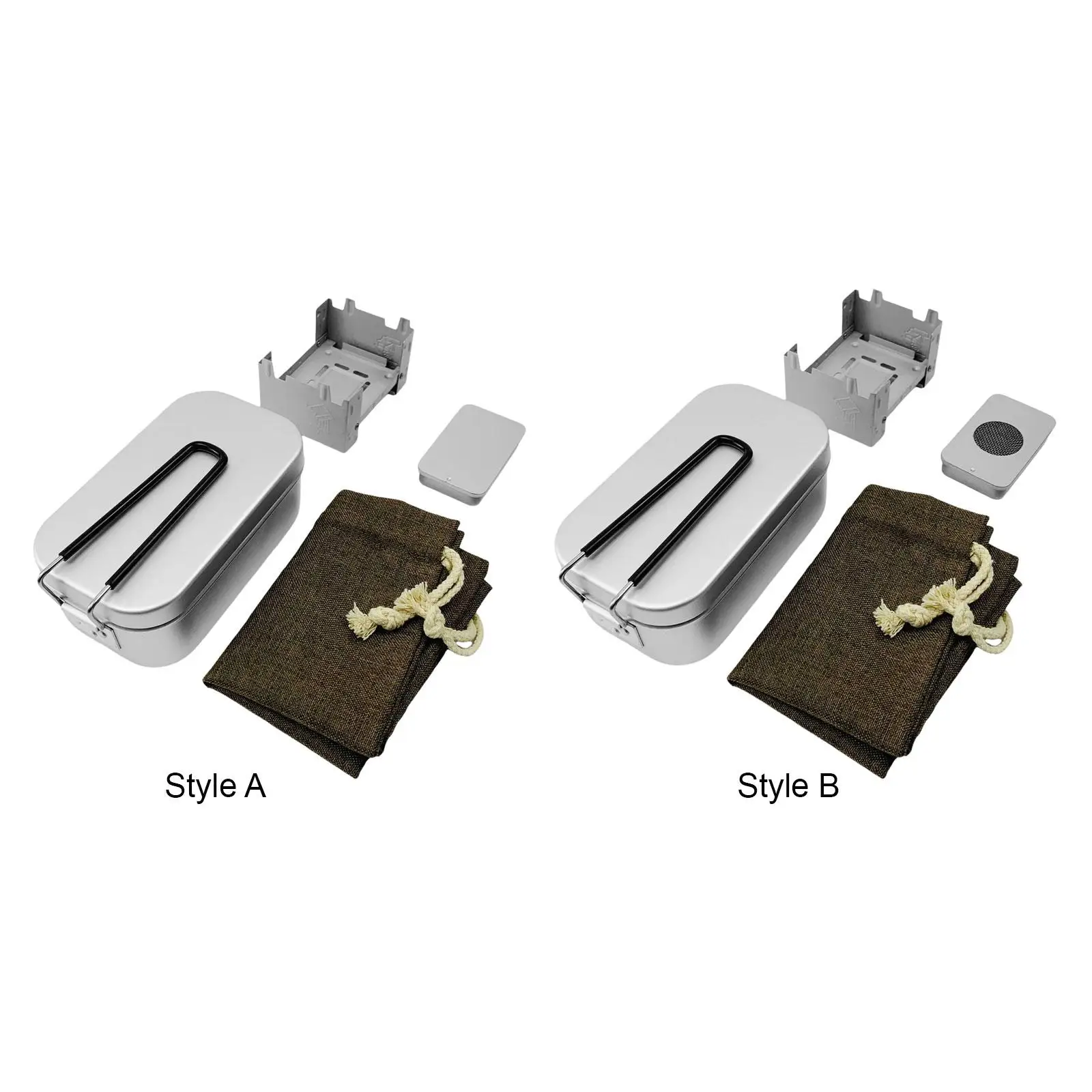 

Camping Alcohol Stove Lunch Box Camp Stove Lunch Container Pocket Folding Stove for BBQ Backpacking Fishing Traveling Hiking