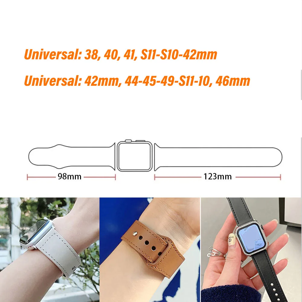 Premium Leather Strap for Smart Watches - Universal Fit Sport Bracelet