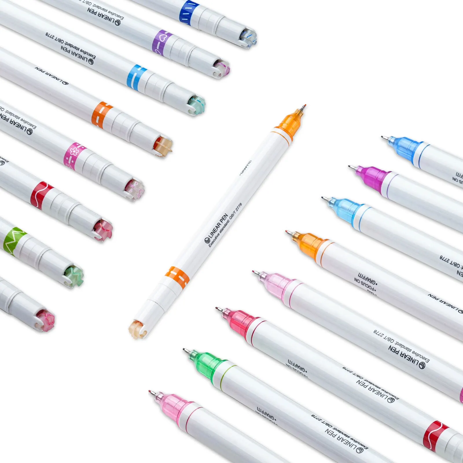 Highlighter marker Highlighter pen Art marker Marker pen 6/12 Colored Curve Highlighter Pen Set Different Shapes Dual Tip Markers Cool Pens for Journal Planner Scrapbook Art Office