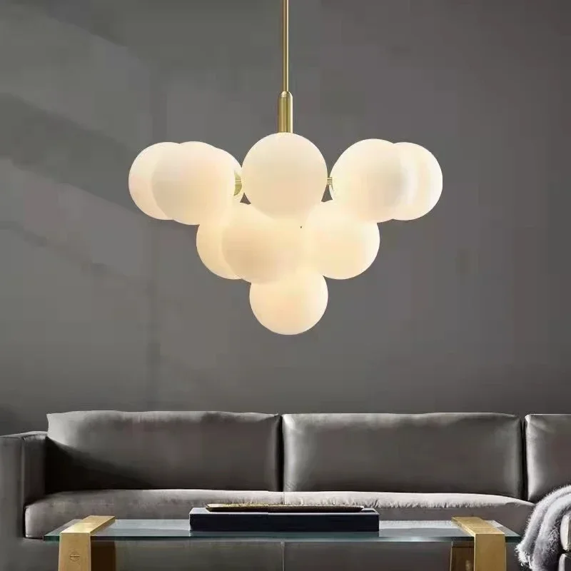

Modern LED Glass Ball Pendant Lights Fixtures Chandelier Indoor Lamp For Home Dining Room Hotel Lobby Decor Stairs Hanging Lamp