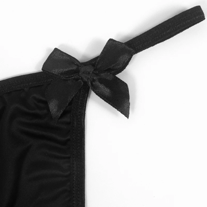 Sexy Bow Panties Lingerie For Women Metal Chain Hollow Out Underwear Low Rise Thong Ladies Briefs Intimate G-string female underwear women panties womens underwear