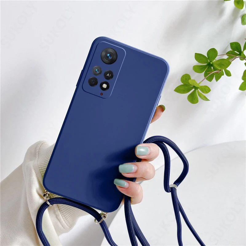 Soft TPU Silicone Crossbody Lanyard Phone Case