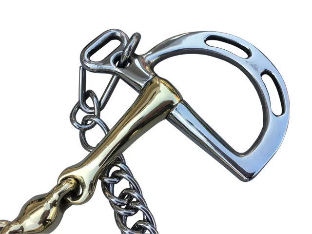 Guancia Amidale Sports Guancia Per Imboccatura Cavallo Losanga In Acciaio Inox E Alpacca Nuova Con Etichette 576719 - Foto 2