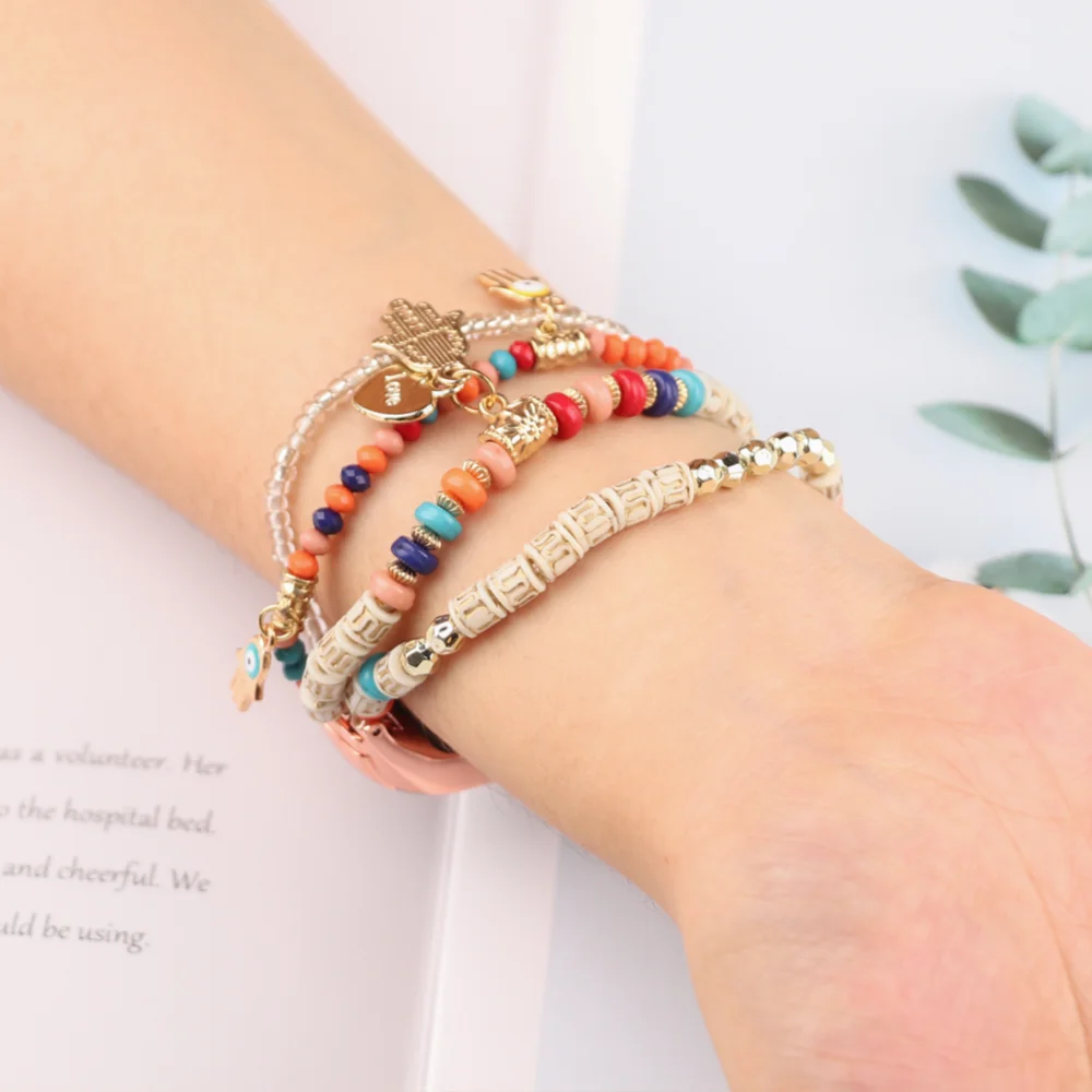 Jewelry Strap for Xiaomi Mi Band 7 6 5 4 3 Bracelet Women's Replaceable Wristband Correa for Mi Band 7 6 5 Band 4 3 Elastic Belt