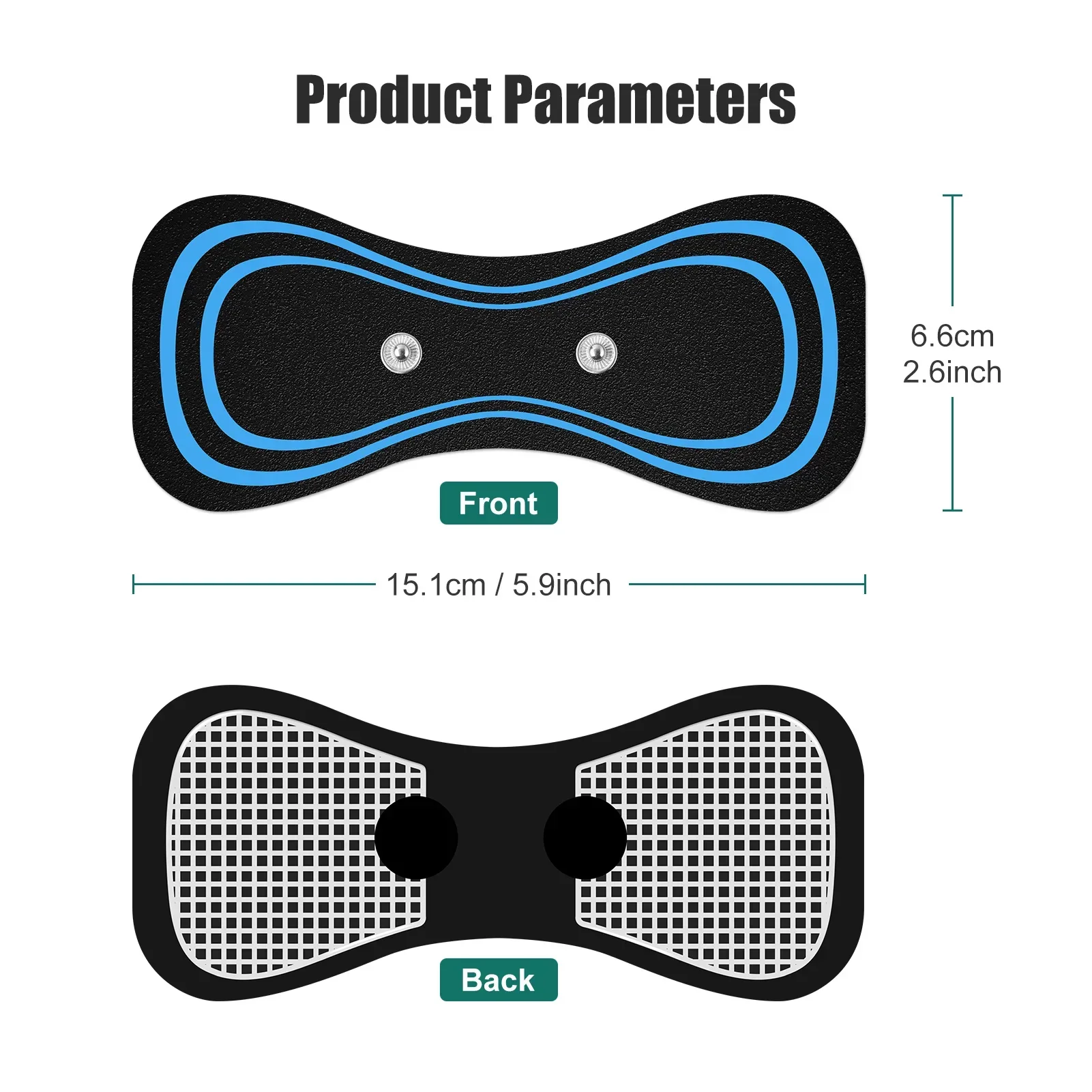 Cervical Massage Pad 5/10pcs Mini Neck Cervical Massage Stimulator Self Adhesive Patch for Neck massager