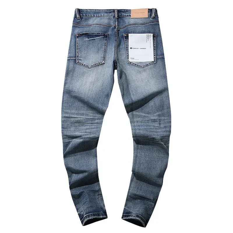 Fashionable High Street European American Jeans 24 Year Authentic Version Classic Casual Trousers Holes Style For Men Women 3