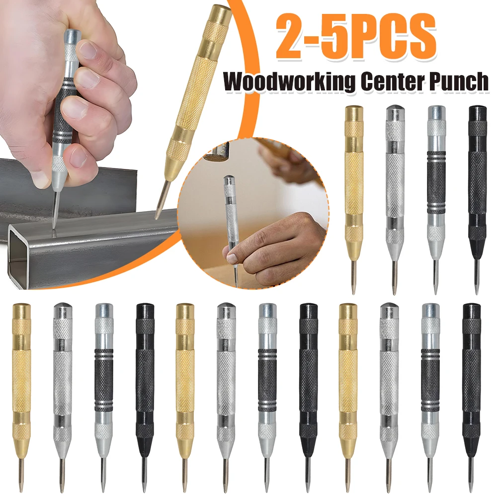 130mm Woodworking Center Punch Auto Center Puncher Hole Marker Spring ...
