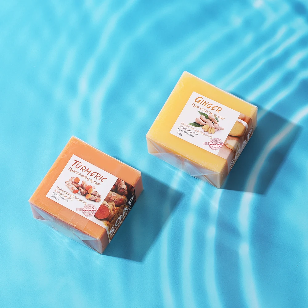 Bath Cleansing Essential Oil Soap Ginger Soap Antioxidant Deep Cleansing Turmeric Soap Skin Cleansing Facial Cleaning