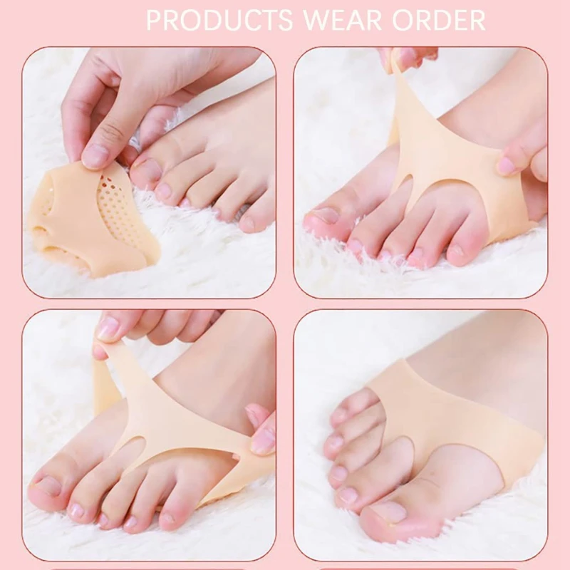 Silicone Forefoot Pad Metatarsal Pads For Women High Heels Half Insoles Foot Pain Relief Inserts Foot Blister Care Gel Cushions forefoot pads forefoot cushion shoe insoles