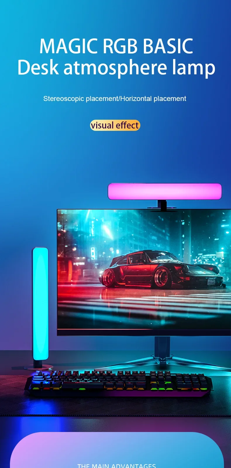 RGB Pickup Night Light Gaming Music Rhythm Lights Bar USB LED Table Lamp Remote Control Setup Gamer Decor Children Gift