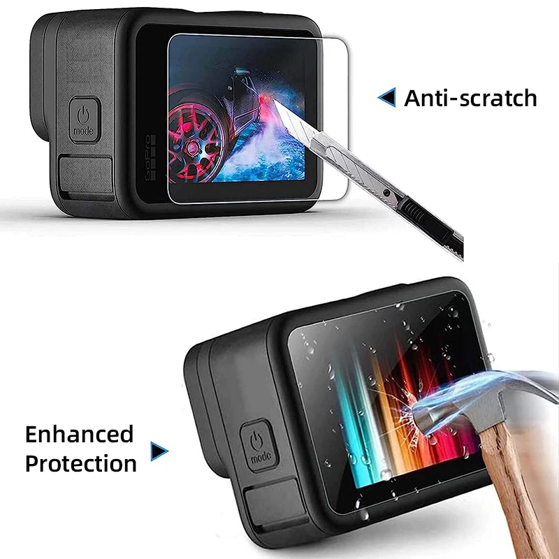 Hero 12 Silicone Sleeve Case Battery Side Cover Screen Protectors Lens Caps For GoPro Hero 12 11 10 9 Action Camera Accessories