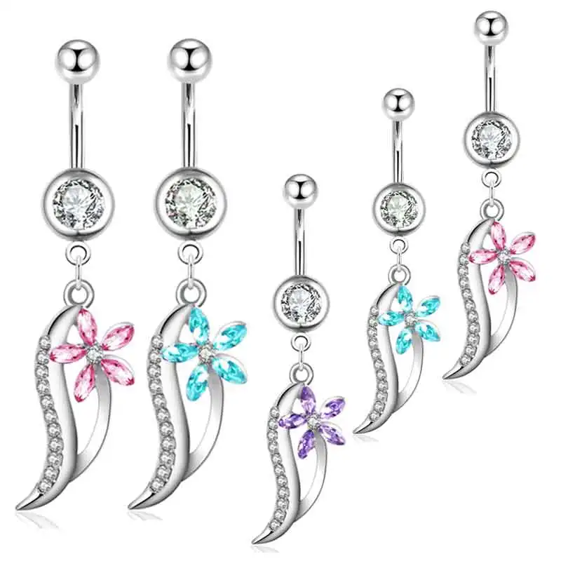 

14G Belly Button Rings Belly Rings for Women CZ Opal Navel Rings Belly Piercings Jewelry Belly Barbells Stainless Steel Body