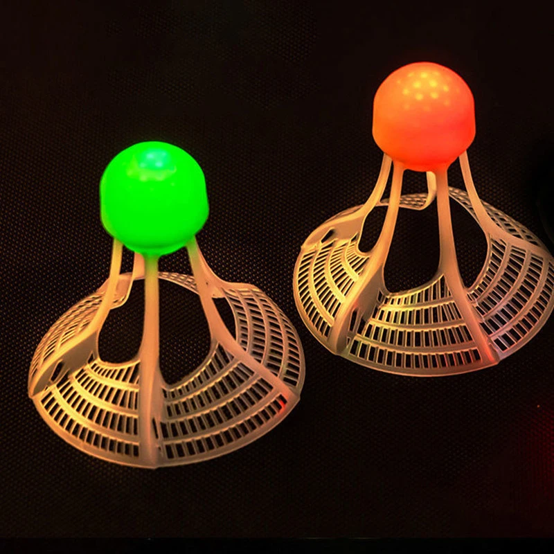 1PC Glow-In-The-Dark Windproof Badminton Shuttlecock Ball Wind Resistance Training Accessories Night Outdoor badminton shuttlecock badminton ball feather shuttlecock