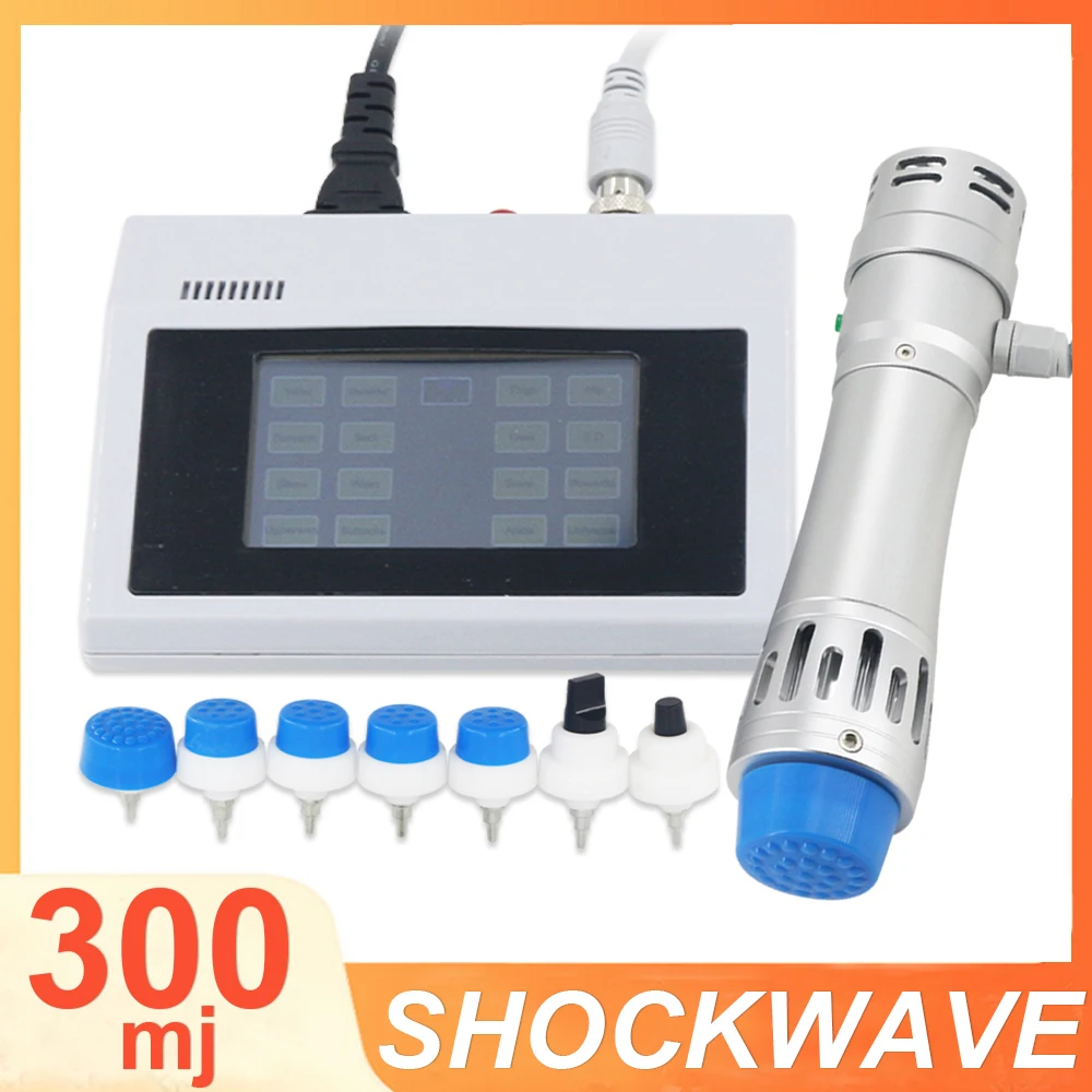 

300MJ Shockwave Therapy Machine Physiotherapy Shock Wave Equipment ED Treatment Body Massager For Plantar Fasciitis Pain Relief