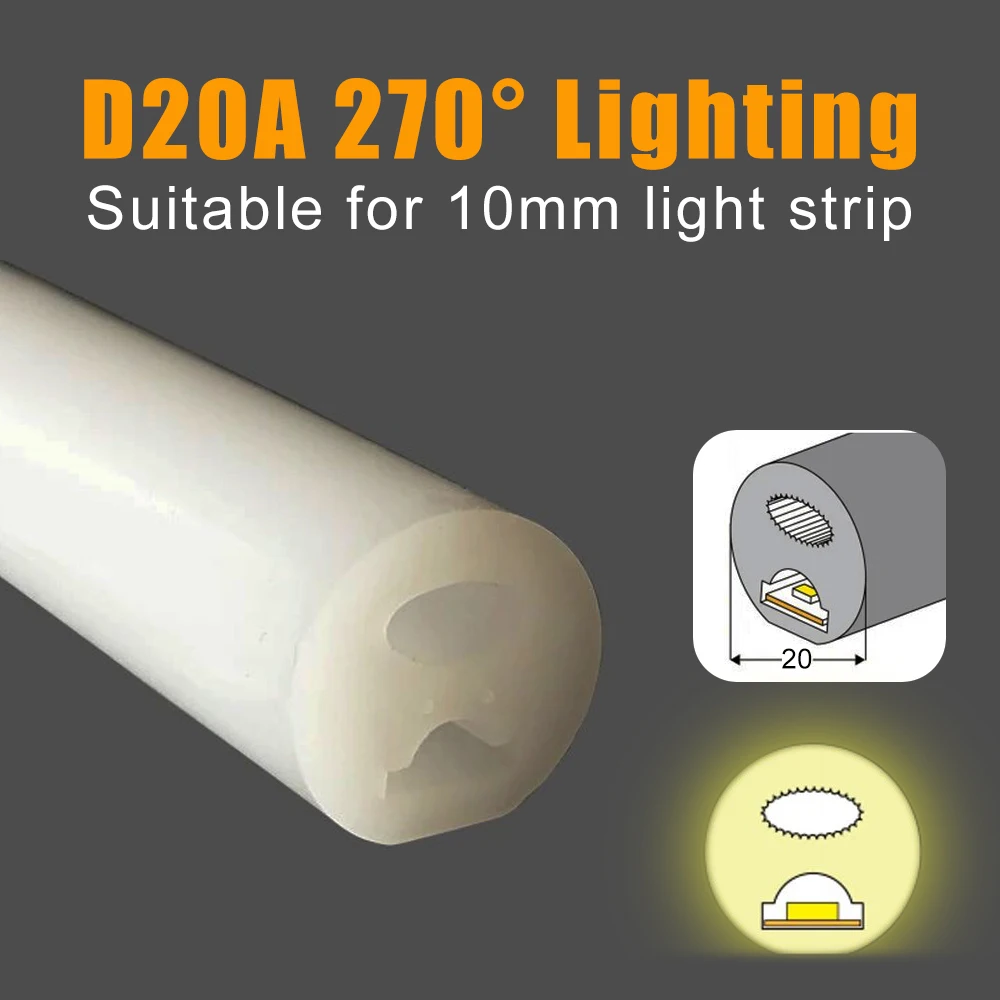 ตัวเลือกสินค้า ท่อซิลิโคนกันน้ำ ยืดหยุ่นสำหรับ LED Strip Light