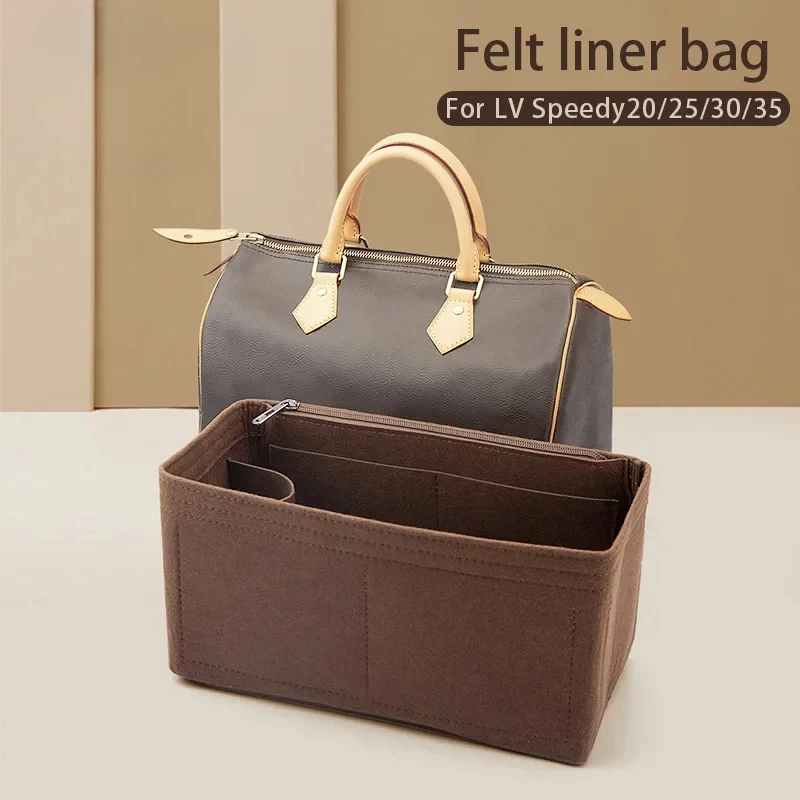 Organisateur De Sac En Feutre Pour Intérieur De Sac SPEEDY 25 30 35 - Multi-compartiments Avec Poche Zippée