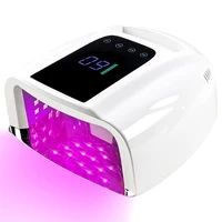 96W Professional Nail Lamp Lampara de unas LED UV recargable de 15600mAh Portable LED Nail Lamp with Mirror Reflective Base 1