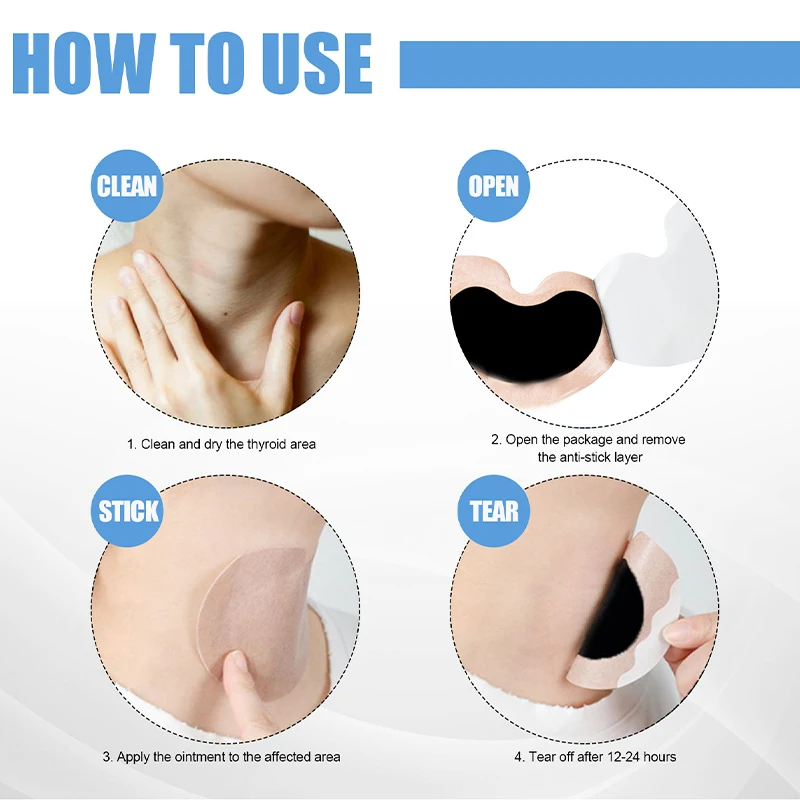 7pcs Thyroid Nodule Elimination Patches Traditional Chinese Medicine Health Stickers Lymphatic Drainage Thyroiditis Health Care