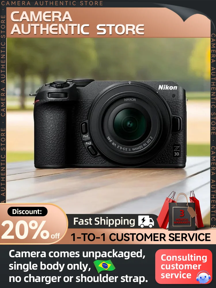 Nikon Z30 APS-C Entry Level Mirrorless Camera Compact Professional Photographer Photography 4K Video Cameras 20.88MP（Renewed）