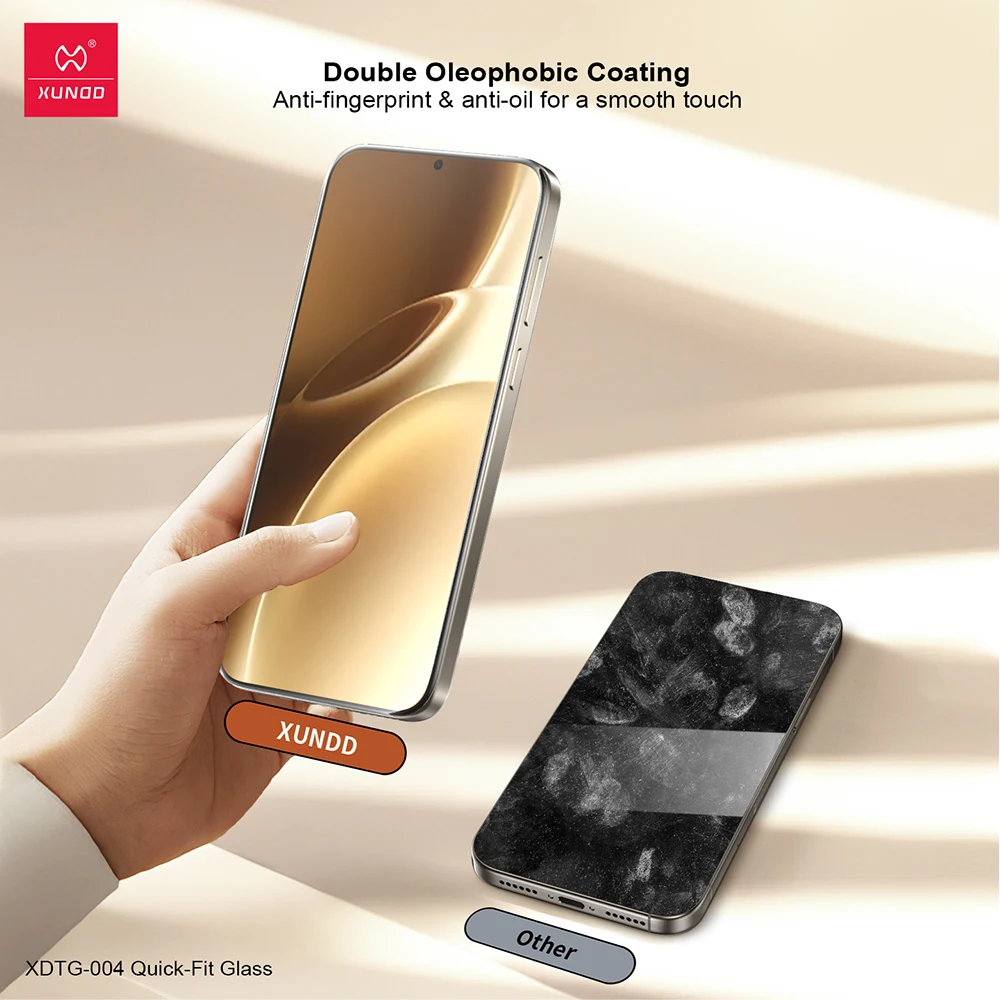 Xundd HD Clear Tempered Glass Screen Protector - Anti-Dust, Easy Installation