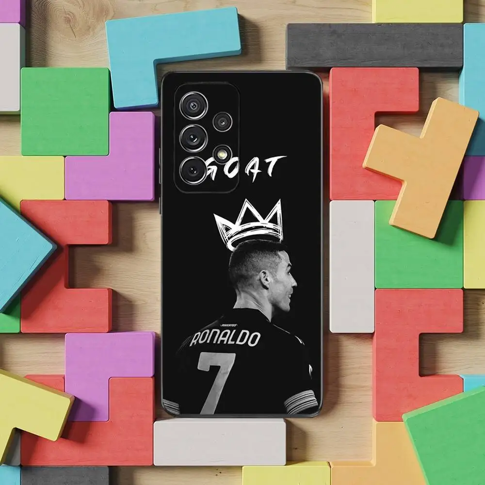 CR7 Football Icon Soft Silicone Phone Case – Black Cover