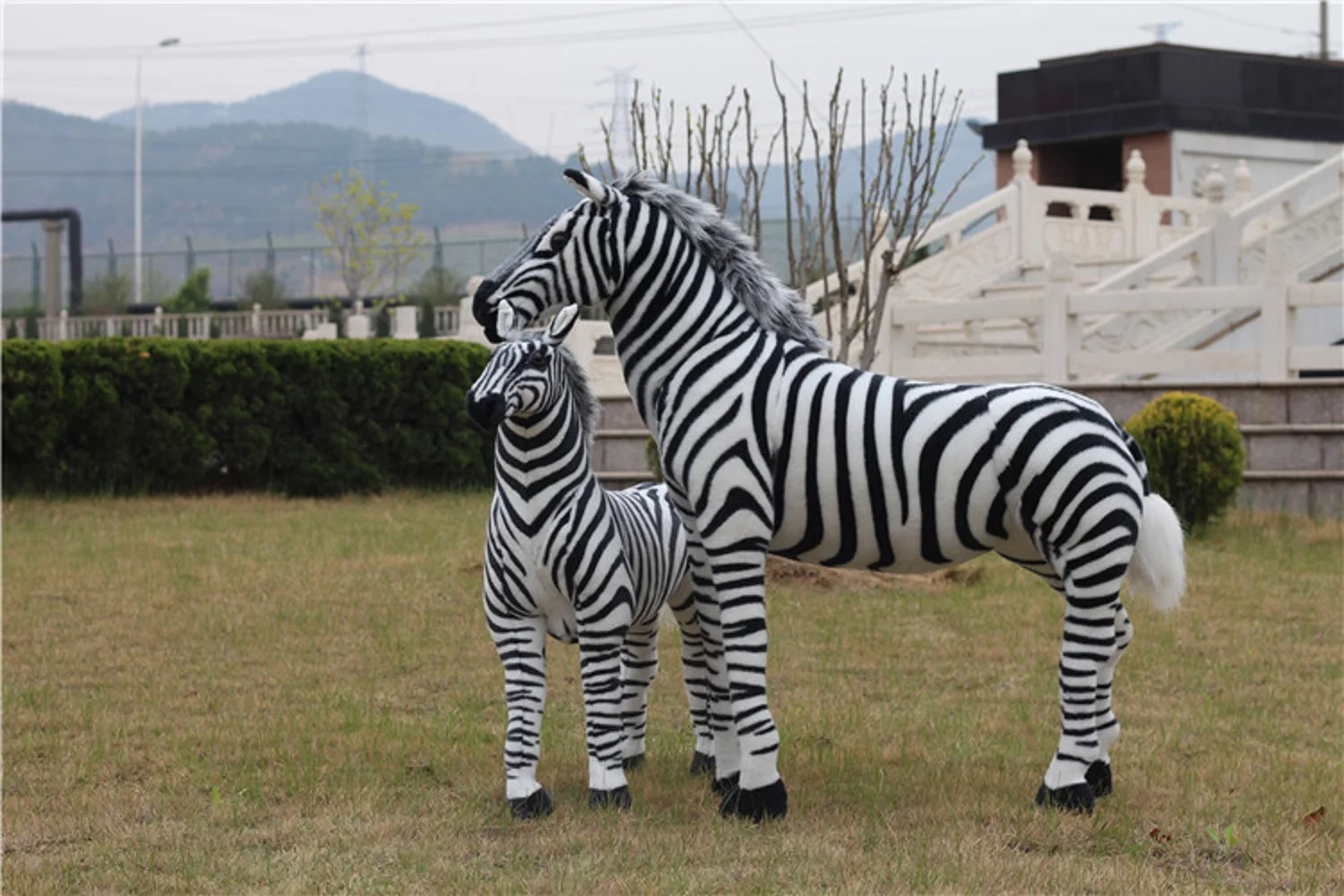 

big size new creative simulaiton zebra toy plush huge zebra model doll gift doll about 110x90cm