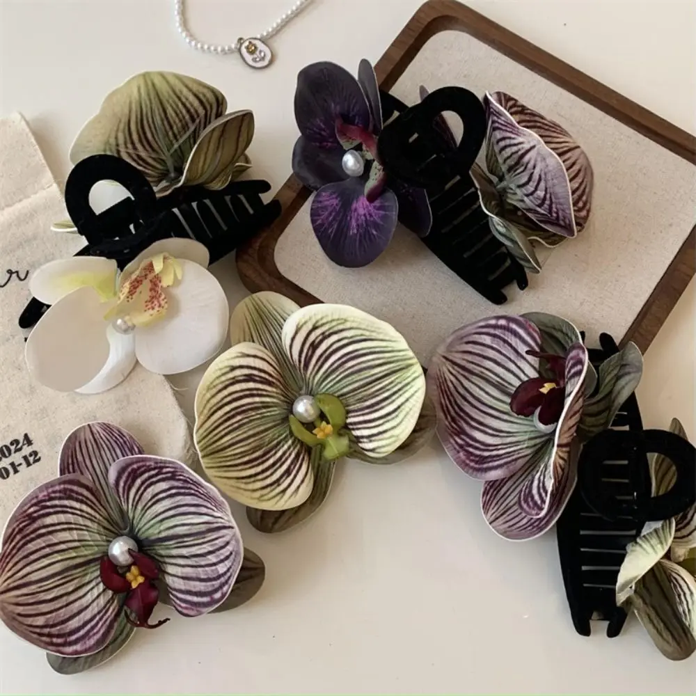 

Заколка-пряжка в богемном стиле, зажим для волос с цветами, акулами, бабочками, орхидеями, крупными акулами, головной убор в Корейском стиле, зажим для волос с орхидеями