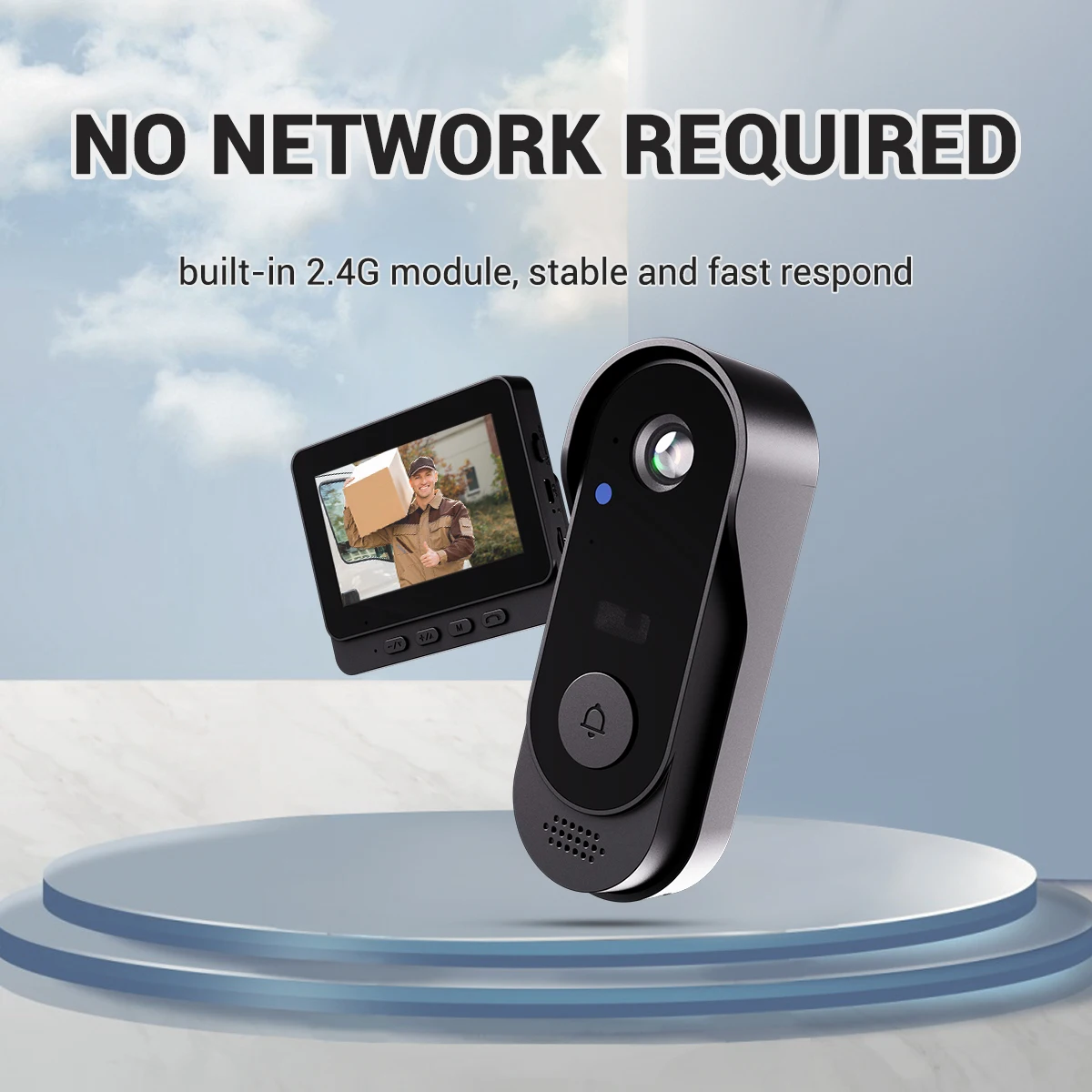 X8 2.4G WiFi Video Doorbell Video Intercom 4.3 Inch Home Security Smart Door Bell Intercom IR Night Vision Smart Eye Peephole