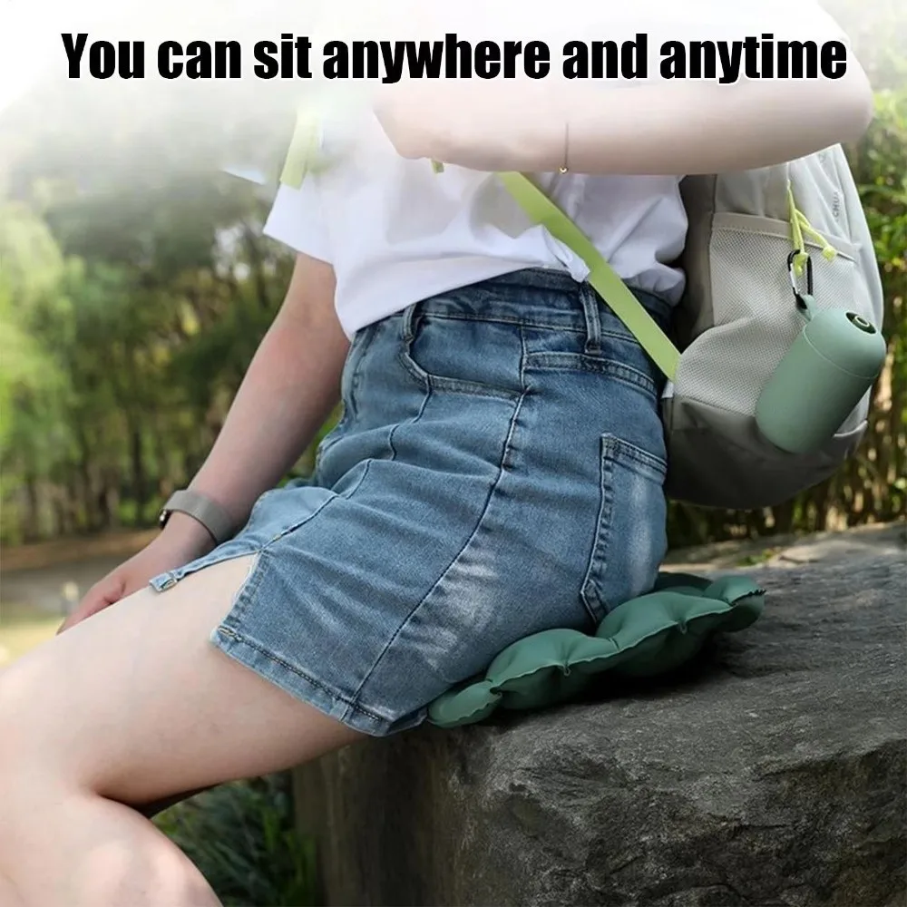 Portable Inflatable Seat Cushion Lightweight Comfortable Air Sitting Pad with Storage Case Inflatable Mattress Picnic