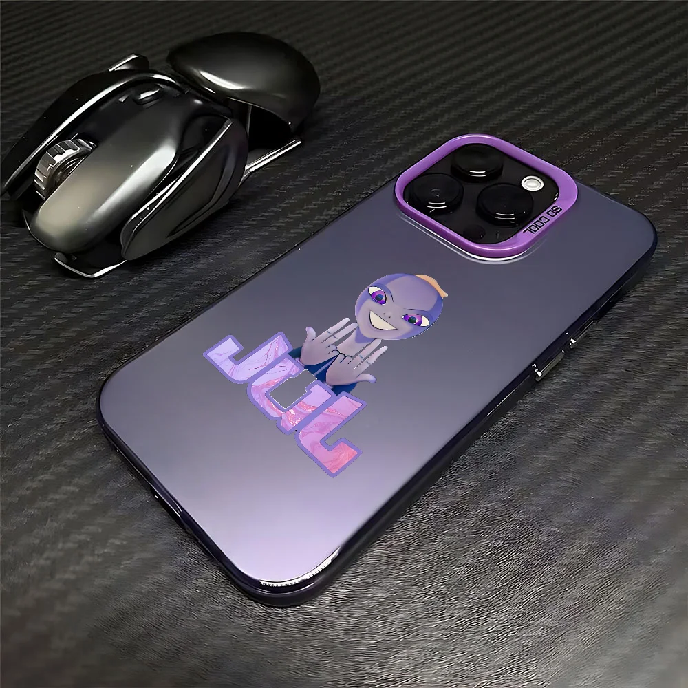 Stylish Matte Black & Purple Phone Case with Laser Metallic Aurora Design