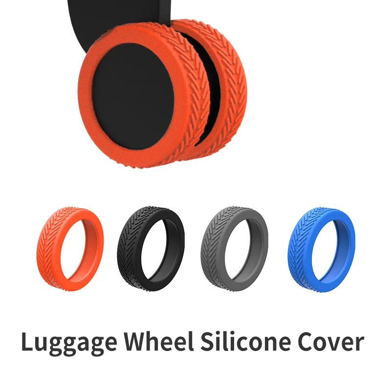 Luggage Wheel Silicone Cover Trolley case Cover wear-resistant Silent Carry-On Suitcase Wheel Accessories Detachable Replacement
